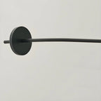 Lampadaire arqué en métal noir artistique de 73 pouces avec bras oscillant