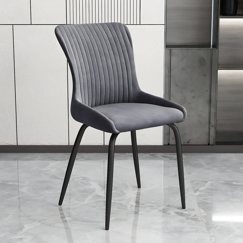 Chaises de cuisine/salle à manger industrielles gris foncé sans accoudoirs