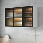 vaisselier mural gris en bois pour cuisine