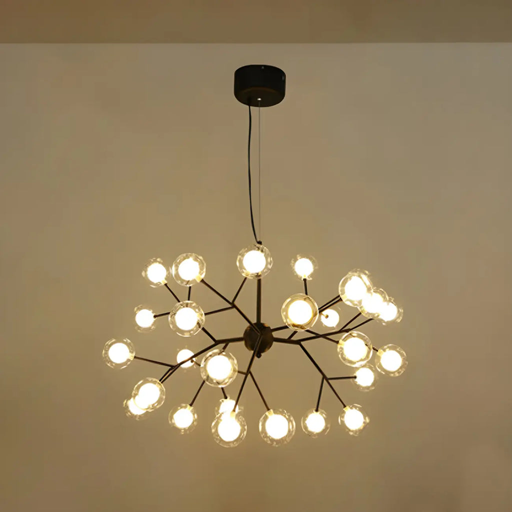 Lampadario Sputnik a globo in vetro moderno regolabile