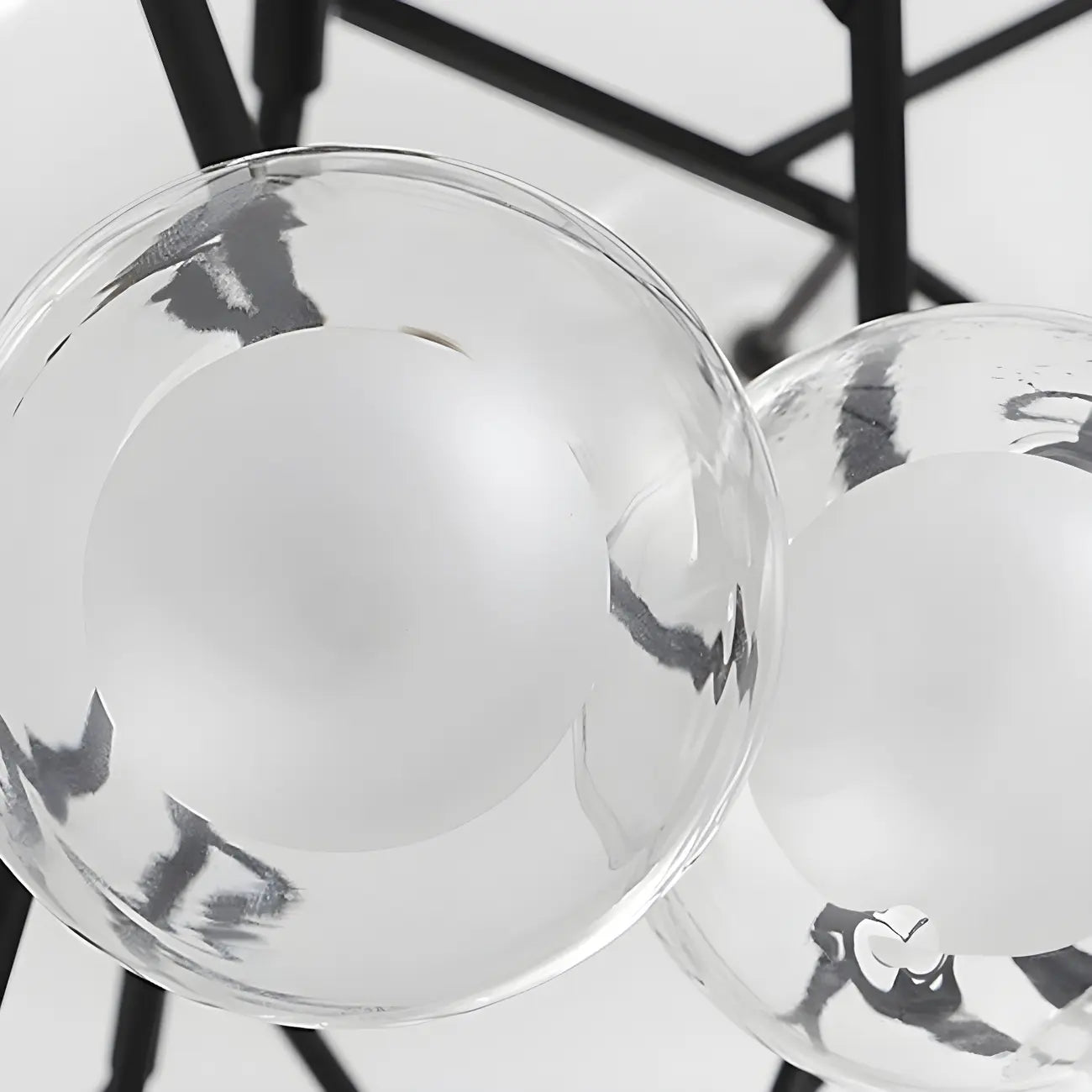 Lampadario Sputnik a globo in vetro moderno regolabile