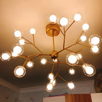 Lampadario Sputnik a globo in vetro moderno regolabile