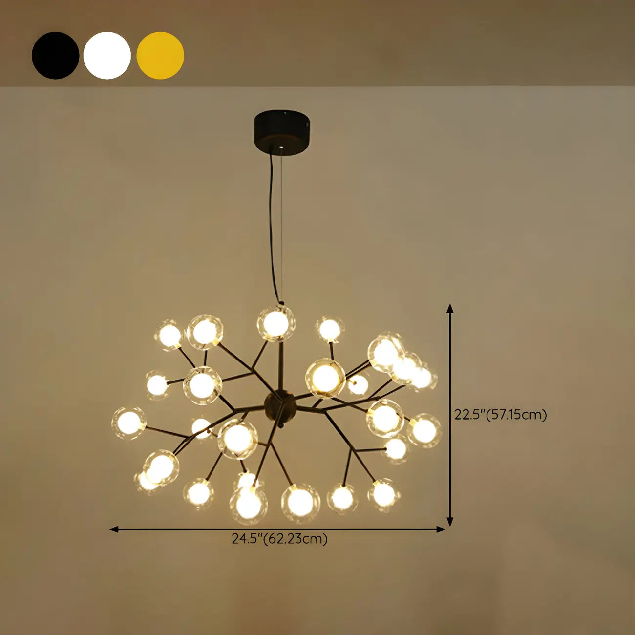 Lampadario Sputnik a globo in vetro moderno regolabile