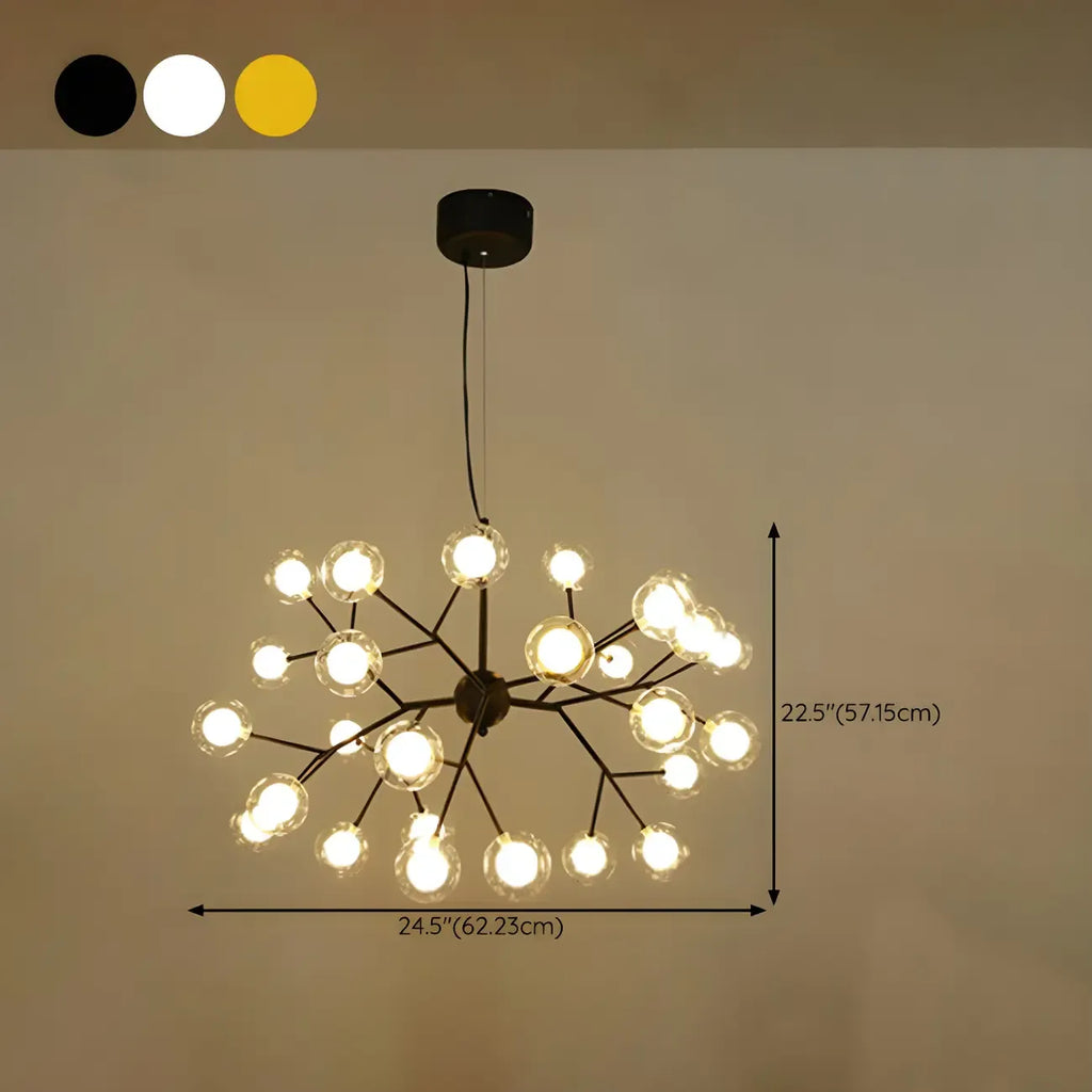 Lampadario Sputnik a globo in vetro moderno regolabile