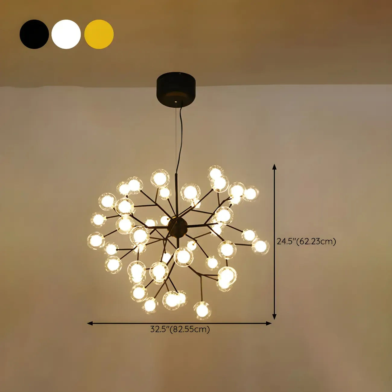Lampadario Sputnik a globo in vetro moderno regolabile