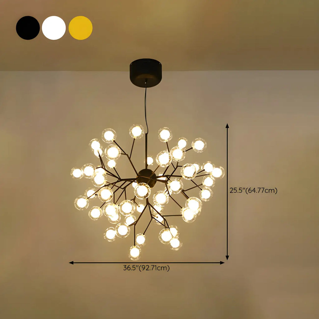 Lampadario Sputnik a globo in vetro moderno regolabile