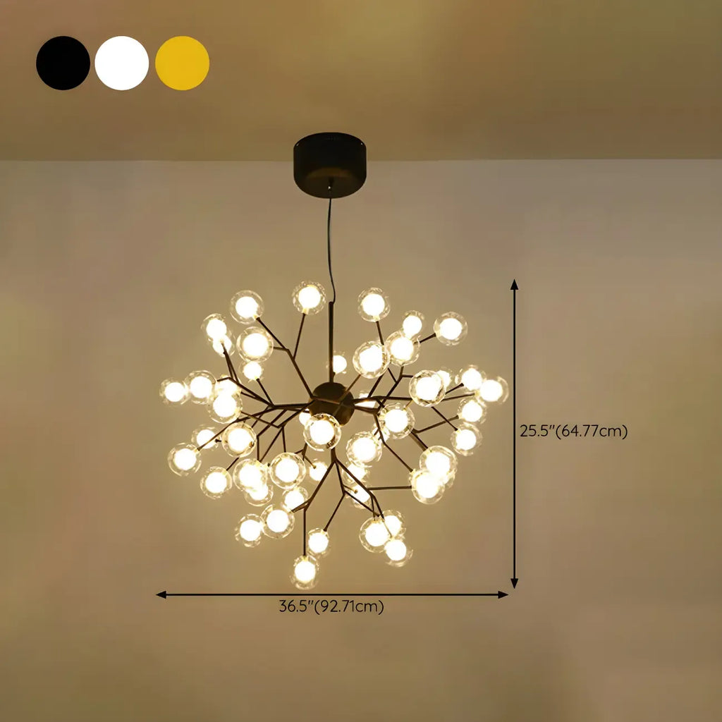 Lampadario Sputnik a globo in vetro moderno regolabile