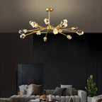 Lustre en cristal à cristaux scintillants avec tiges de suspension glamour