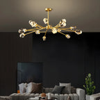 Lustre en cristal à cristaux scintillants avec tiges de suspension glamour