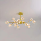 Lustre Sputnik moderne en forme de globe doré pour salon