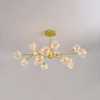 Lustre Sputnik moderne en forme de globe doré pour salon