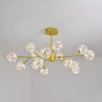 Lustre Sputnik moderne en forme de globe doré pour salon