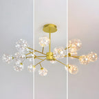 Lustre Sputnik moderne en forme de globe doré pour salon