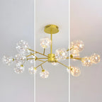 Lustre Sputnik moderne en forme de globe doré pour salon