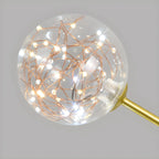 Lustre Sputnik moderne en forme de globe doré pour salon