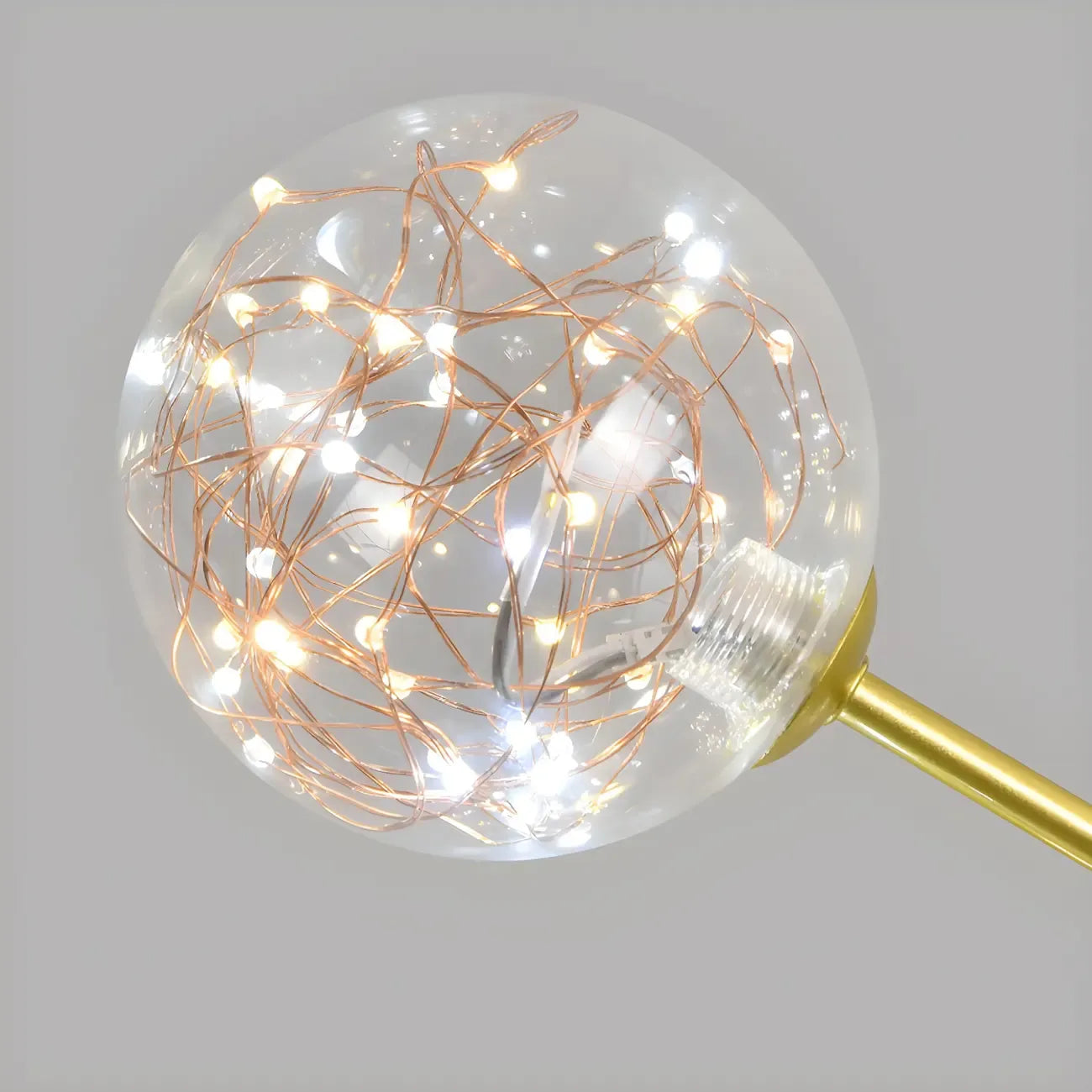 Lustre Sputnik moderne en forme de globe doré pour salon