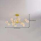 Lustre Sputnik moderne en forme de globe doré pour salon