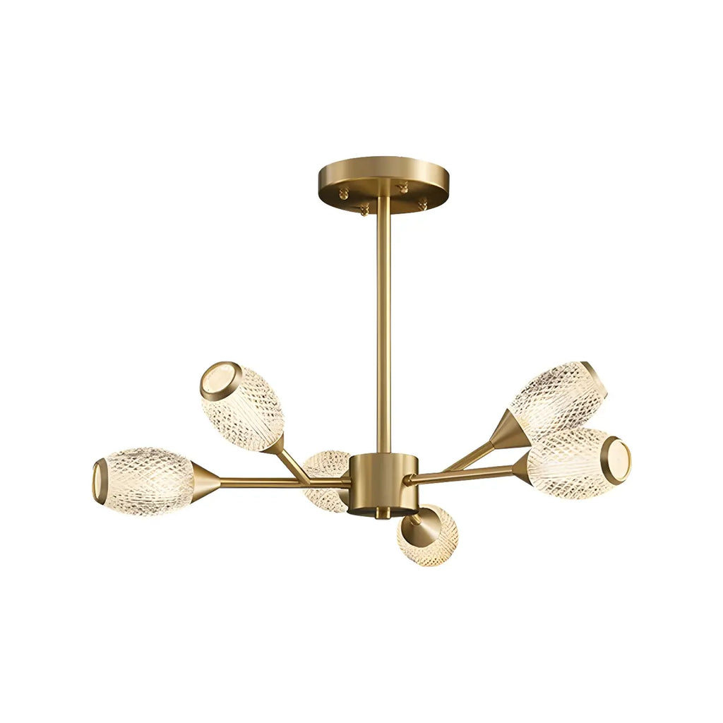 Lustre Sputnik en laiton, globe, style moderne du milieu du siècle