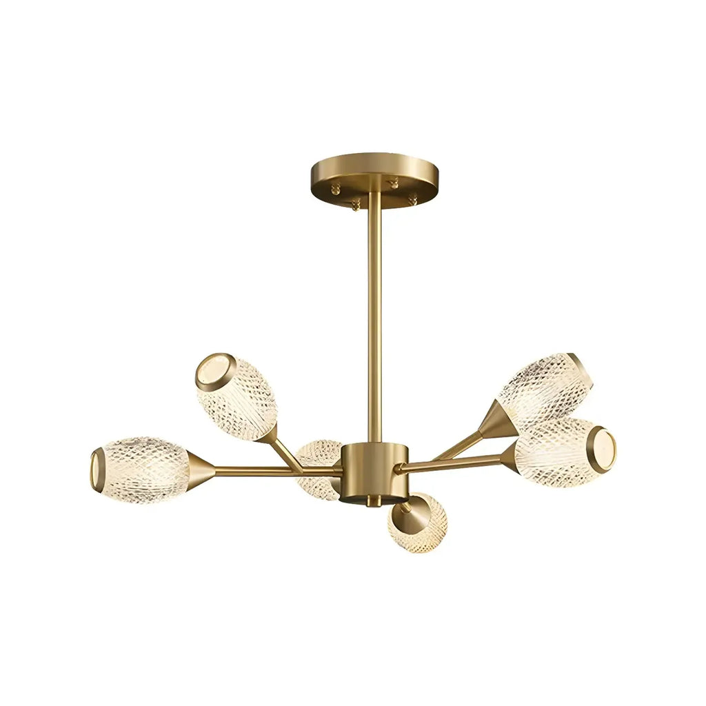 Lustre Sputnik en laiton, globe, style moderne du milieu du siècle