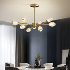 Lustre Sputnik en laiton, globe, style moderne du milieu du siècle