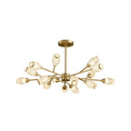 Lustre Sputnik en laiton, globe, style moderne du milieu du siècle