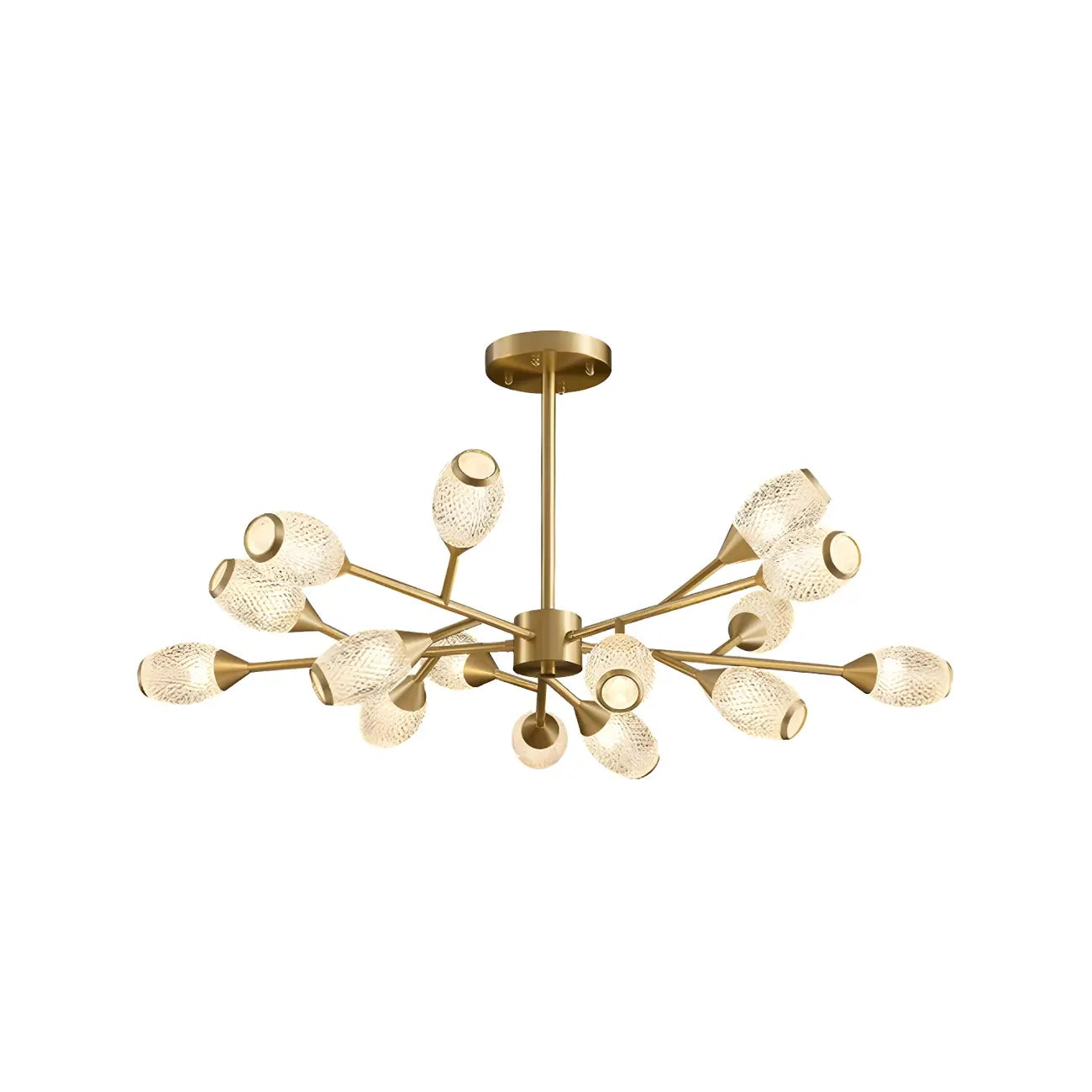 Lustre Sputnik en laiton, globe, style moderne du milieu du siècle