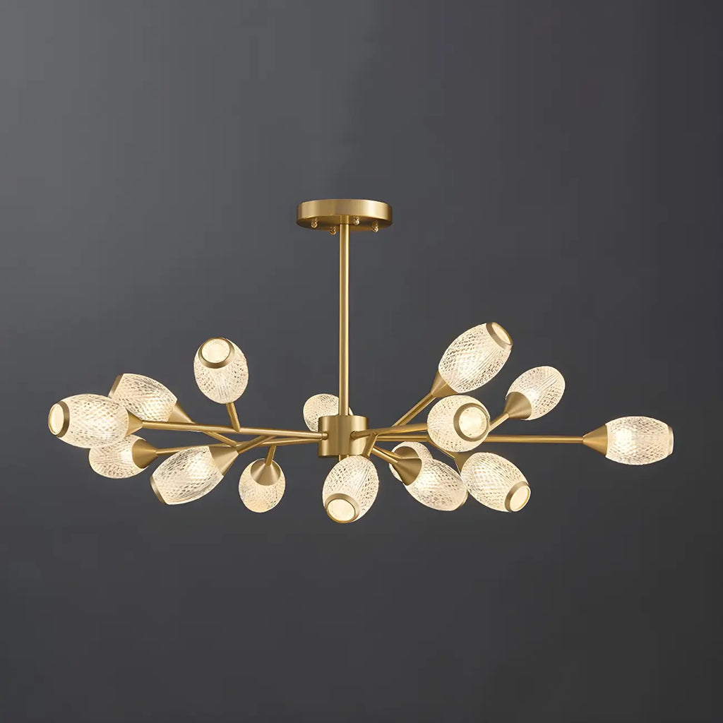 Lustre Sputnik en laiton, globe, style moderne du milieu du siècle