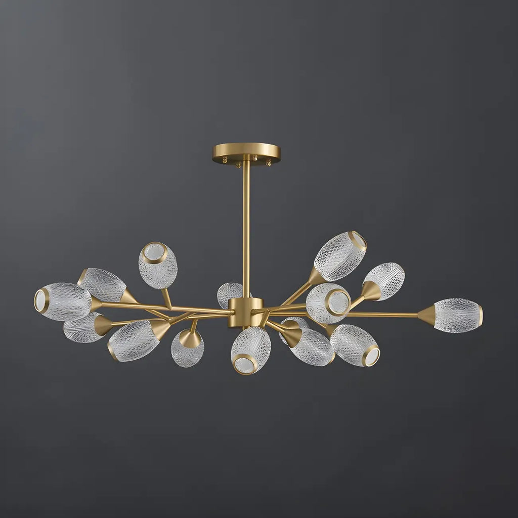 Lustre Sputnik en laiton, globe, style moderne du milieu du siècle