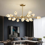 Lustre Sputnik en laiton, globe, style moderne du milieu du siècle