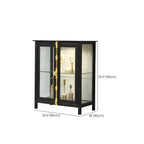 Vitrine élégante à cadre en métal noir et verre
