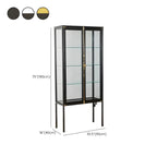 Vitrine élégante à cadre en métal noir et verre