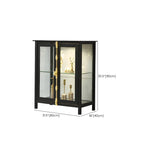 Vitrine élégante à cadre en métal noir et verre