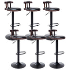Tabourets de bar ronds en cuir de style industriel, réglables