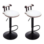 Tabourets de bar ronds en cuir de style industriel, réglables