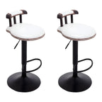 Tabourets de bar ronds en cuir de style industriel, réglables