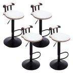 Tabourets de bar ronds en cuir de style industriel, réglables