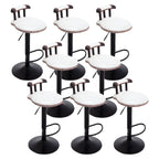 Tabourets de bar ronds en cuir de style industriel, réglables