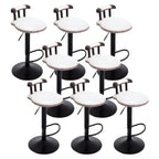Tabourets de bar ronds en cuir de style industriel, réglables