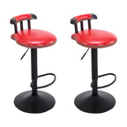 Tabourets de bar ronds en cuir de style industriel, réglables