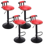 Tabourets de bar ronds en cuir de style industriel, réglables