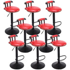 Tabourets de bar ronds en cuir de style industriel, réglables