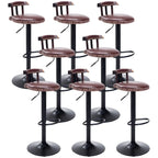 Tabourets de bar ronds en cuir de style industriel, réglables