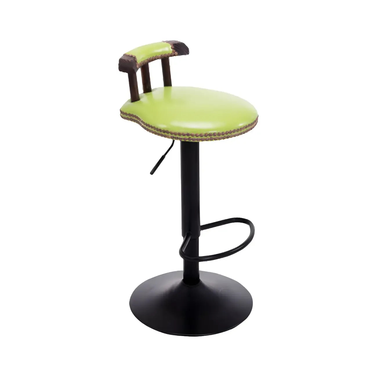 Tabourets de bar ronds en cuir de style industriel, réglables