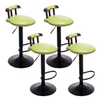 Tabourets de bar ronds en cuir de style industriel, réglables
