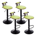 Tabourets de bar ronds en cuir de style industriel, réglables