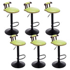 Tabourets de bar ronds en cuir de style industriel, réglables