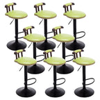 Tabourets de bar ronds en cuir de style industriel, réglables