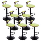 Tabourets de bar ronds en cuir de style industriel, réglables