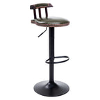 Tabourets de bar ronds en cuir de style industriel, réglables