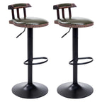 Tabourets de bar ronds en cuir de style industriel, réglables